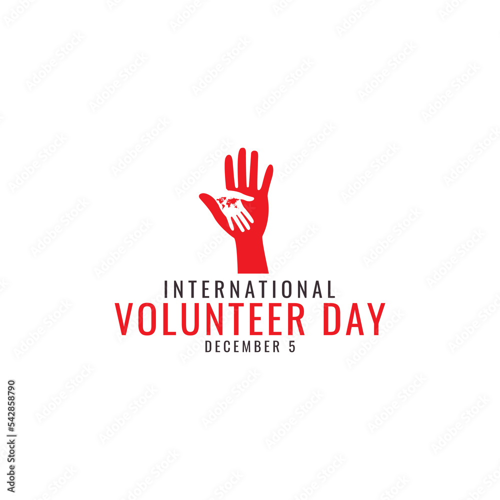 International Volunteer Day logos vector designs International Volunteer Day logos vector designs