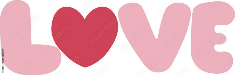 Red LOVE text Red LOVE text