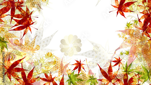 カッコ良くて幻想的な和柄黒背景