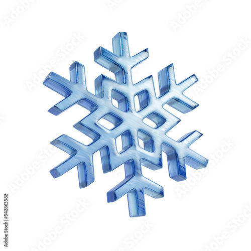 Blue ice snowflake, christmas decorations