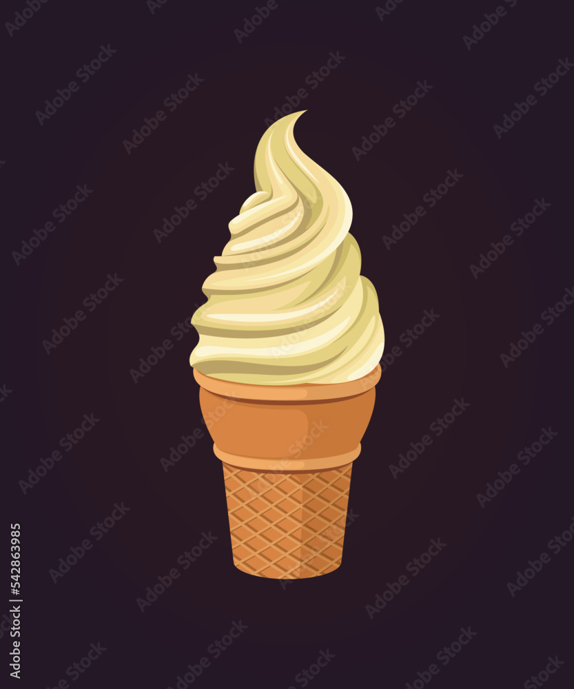 Ice Cream Cream Frozen Cold Food Vector Art Illustration Ice Cream Cream Frozen Cold Food Vector Art Illustration