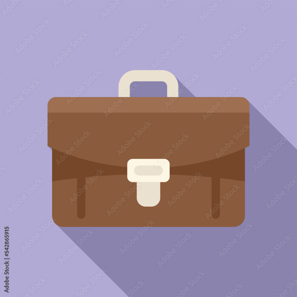 Briefcase icon flat vector. Help support. Work online Briefcase icon flat vector. Help support. Work online