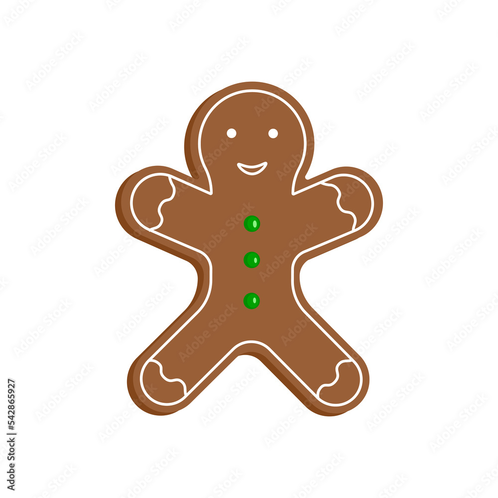 Gingerbread man cookie isolated on white background Gingerbread man cookie isolated on white background