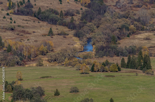 Fototapeta Naklejka Na Ścianę i Meble -  Panorama z wieży na Jeleniowatym Bieszczady 