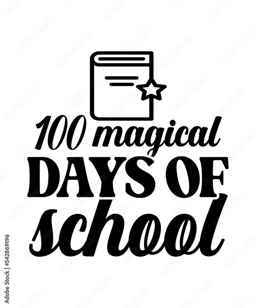 Vecteur stock 100 days of school 100 days of school svg 100th day of