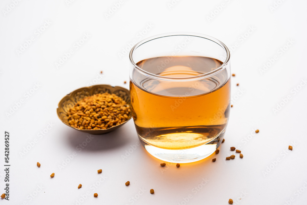 Fenugreek Seeds or Methi Dana drink by soaking it in water overnight