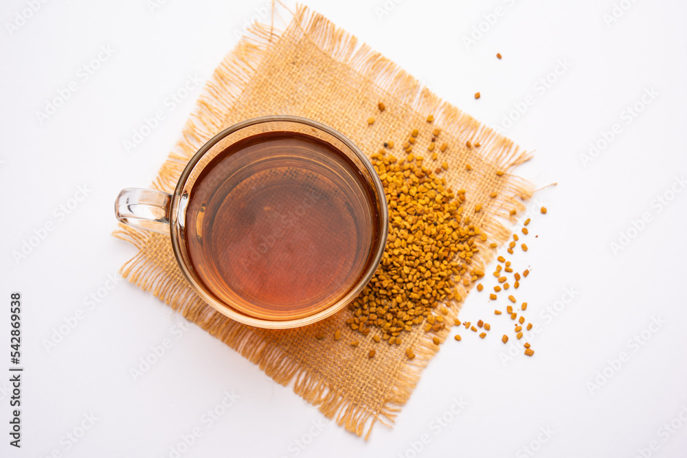 Fenugreek Seeds or Methi Dana drink by soaking it in water overnight