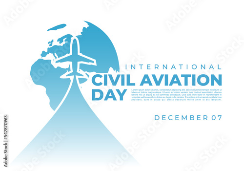 International civil aviation day background celebrated on