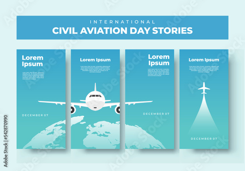 International civil aviation day background celebrated on
