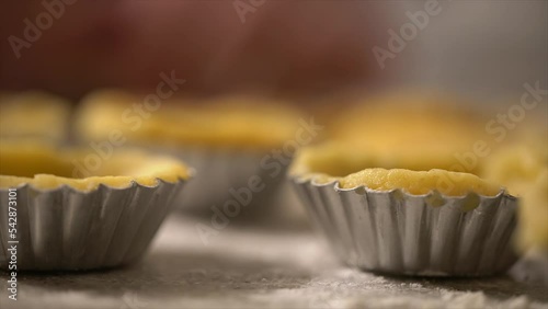 some tarts skin on the table