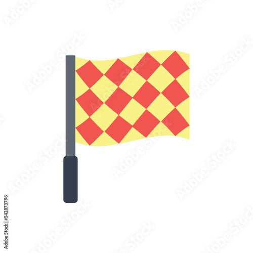 linesman referee flag soccer icon design vector template