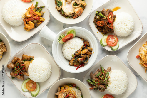 thaifood , mix thaifood main. Top view
