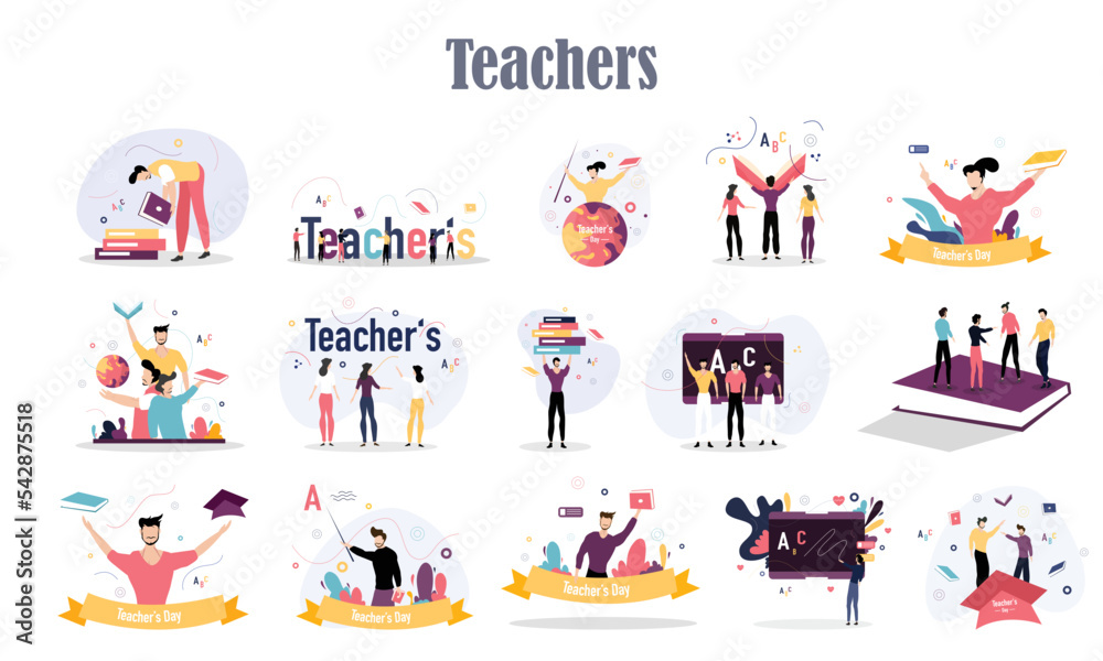 teacher's day illustration vector design for teacher event