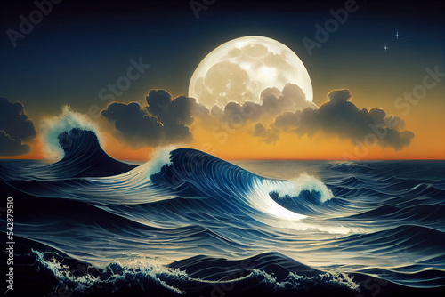 Canvas Print Greate Wave in ocean