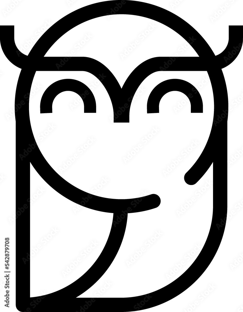 Owl linear sign Owl linear sign
