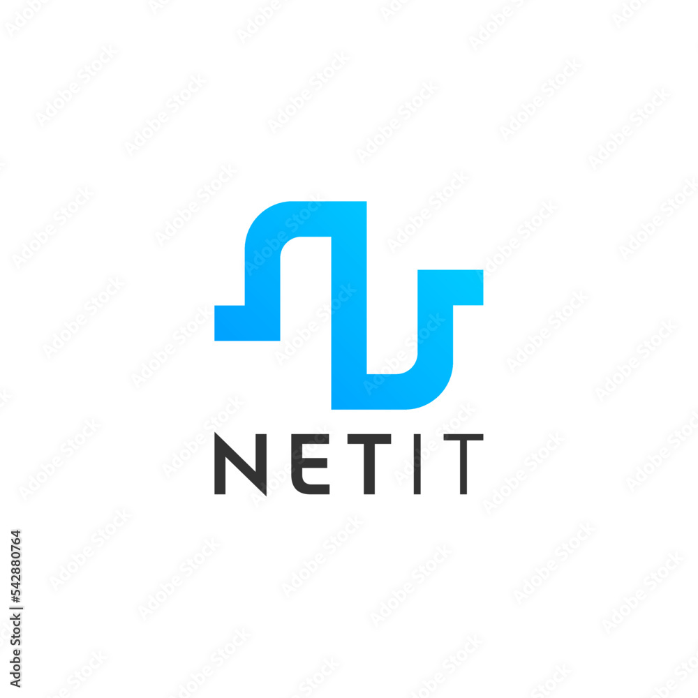 Fototapeta premium letter n abstract logo design templates