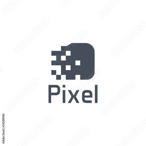 pixel and tech logo design templates