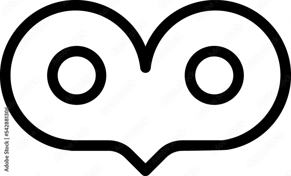 Owl eyes line icon