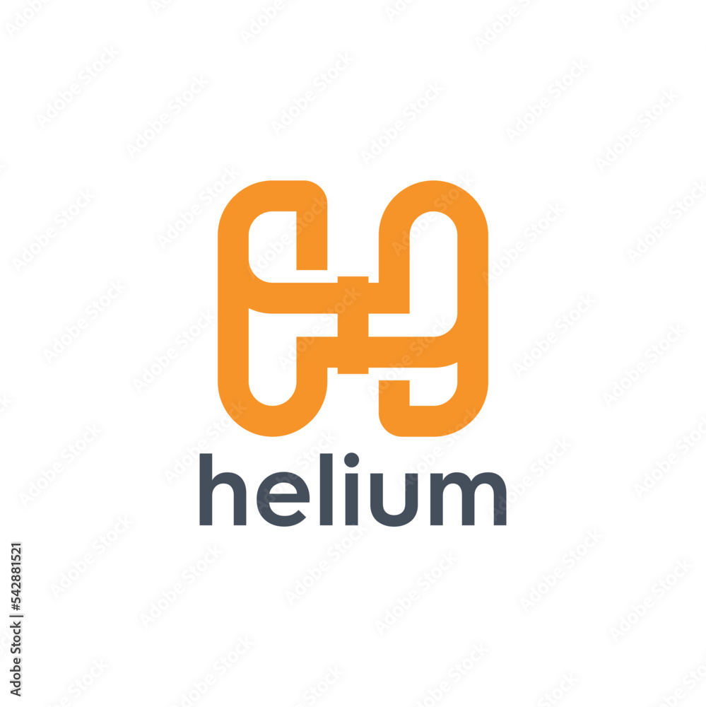 letter h abstract logo design templatees