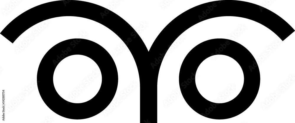 Owl eyes line icon Owl eyes line icon