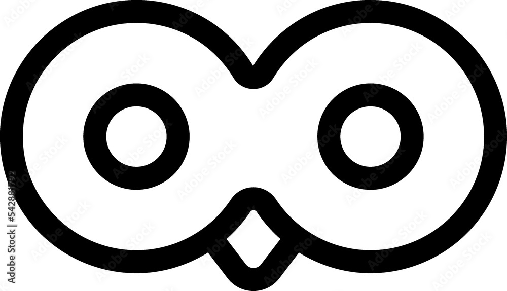 Fototapeta premium Owl eyes line icon