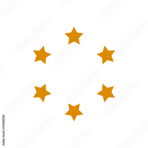 simple circular star icon on white background