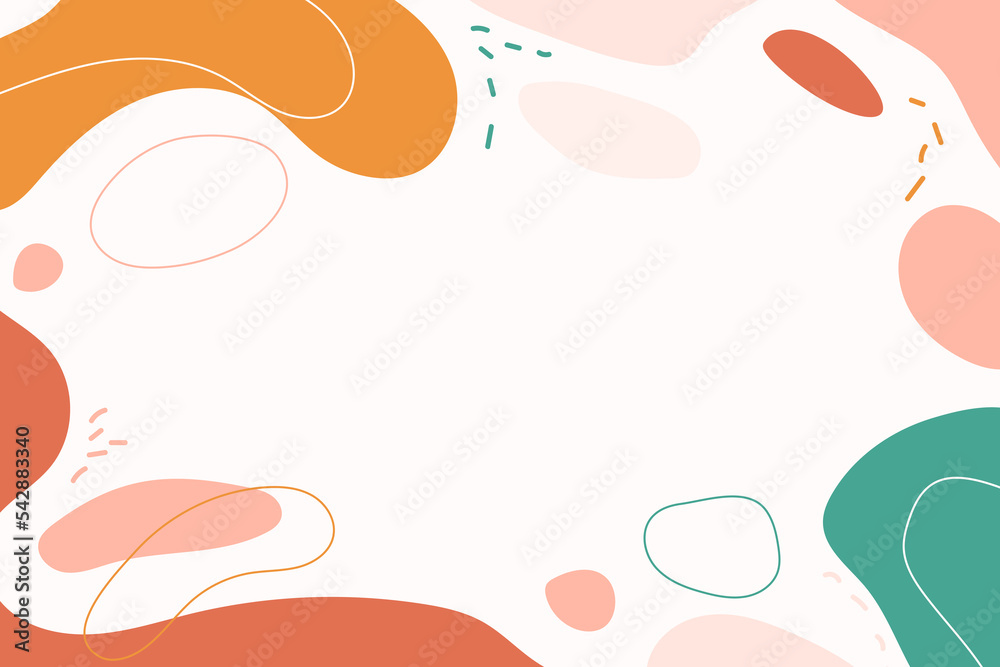 Hand drawn background with soft color design