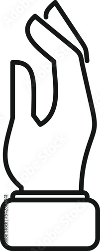 Peace sign icon outline vector. Finger hold. Gesture hand