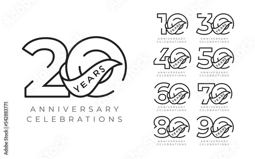 anniversary logo template