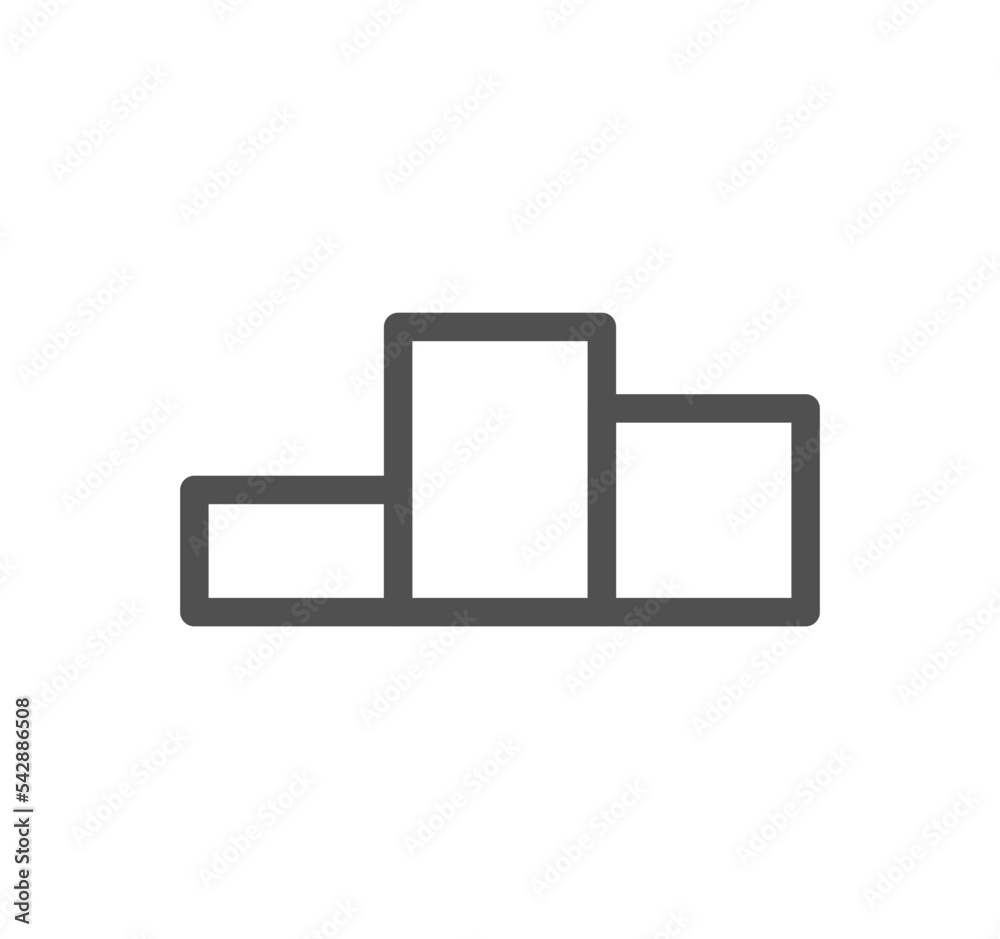 Victory and award icon outline and linear vector. Victory and award icon outline and linear vector.