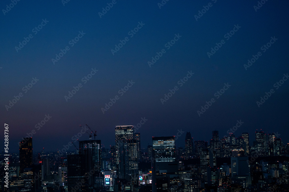 Tokyo's night landscape shot from Ebisu area to cover key Tokyo main districts