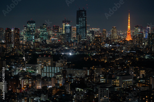 Tokyo's night landscape shot from Ebisu area to cover key Tokyo main districts © Matt-san