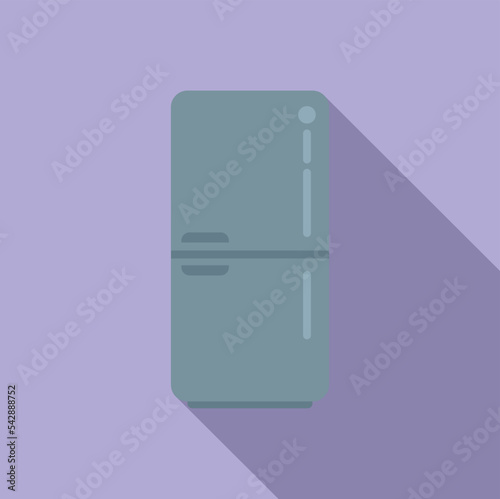 Fridge icon flat vector. Kitchen interior. Room furniture