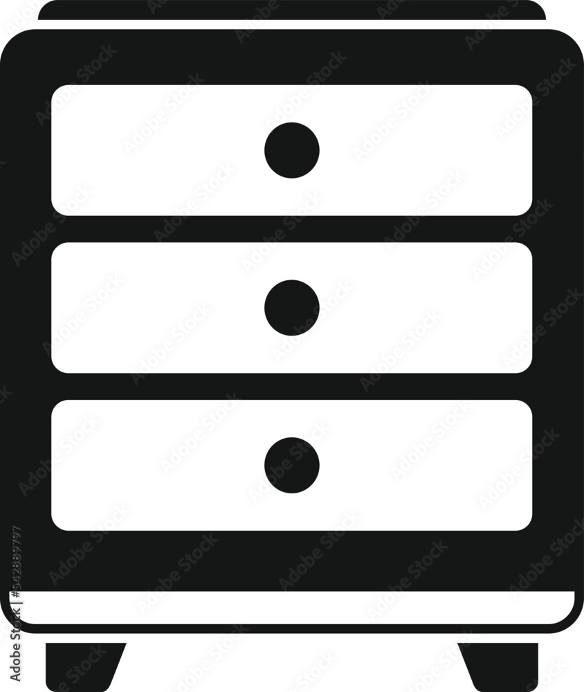 Wood drawer icon simple vector. Room design. Modern house Wood drawer icon simple vector. Room design. Modern house