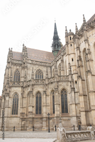 View of St. Elisabeth cathedral in the main square of Kosice city, Slovakia. St. Elisabeth cathedral is a Slovakia's largest church.