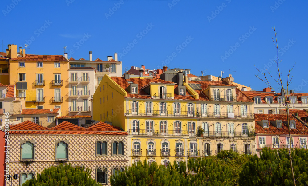 View of the city of Lisbon in Portugal and its architecture