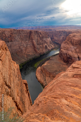 Page, AZ. USA - August 24, 2022: The Horseshoe Bend at Glen Canyon National Recreation Area 