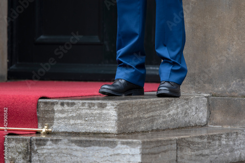 Shoes From A Koninklijke Marechaussee At Work At The Kings Reception Amsterdam The Netherlands 2020