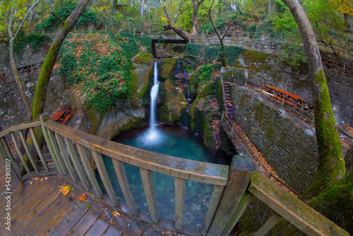 Ayazma National Park in Ida Mountains and streams flowing under the bridge photo