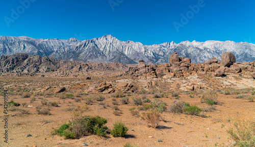 Alabama Hills National Scenic Area with the Mount Whitney in the background