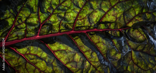 beet leaf close-up