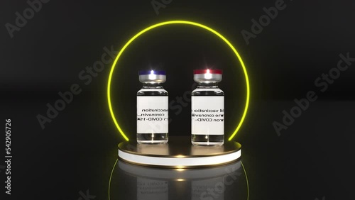 Covid ampulla Global Epidemic pandemic coronavirus Medical science Virus infection Pharmaceutical factory Health care intro able to loop seamless 4k