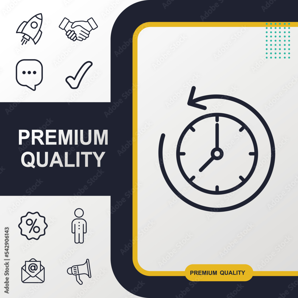 Obraz premium Time icon graphic element. Modern design.