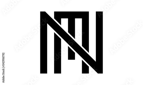 letter NM logo alphabet