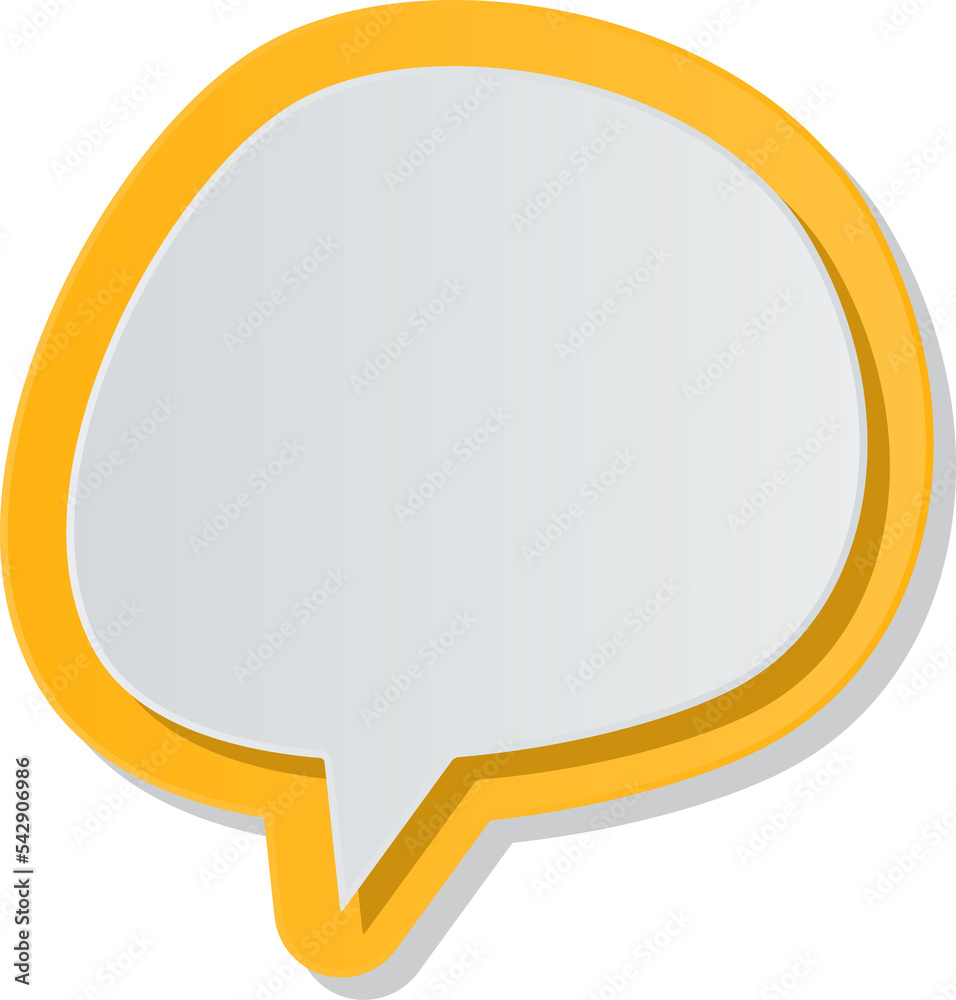 Round paper speech bubble. Round paper speech bubble.