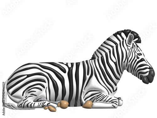 Zebra as a transparent background image.