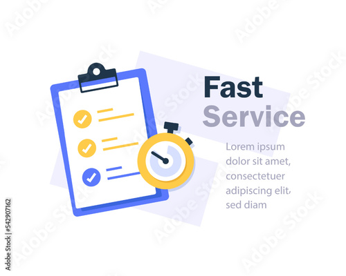 Fast or slow service, delivery delay concept, last minute stopwatch, limited time clock, deadline timer, last offer countdown