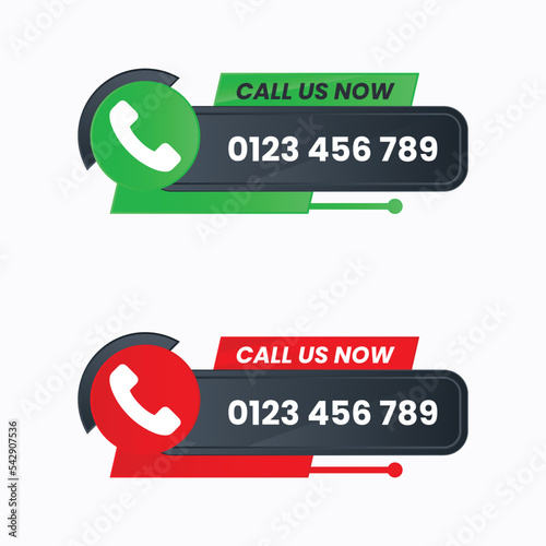 Call us now button and call sign with phone number