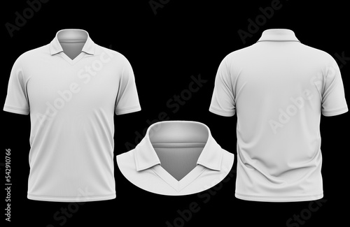 polo jersey mockup on white and black background