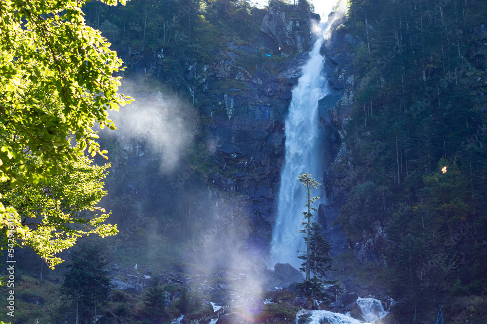 The Ars waterfall is a natural waterfall in France, Pyrenees.